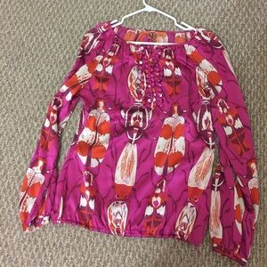 A Printed Tory Butch top.