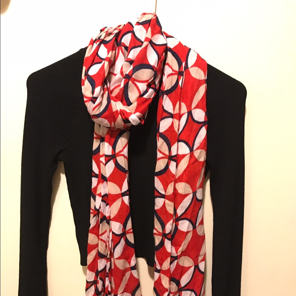 Banana republic red flower scarf