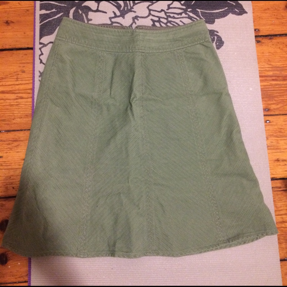 Green Corduroy Skirt