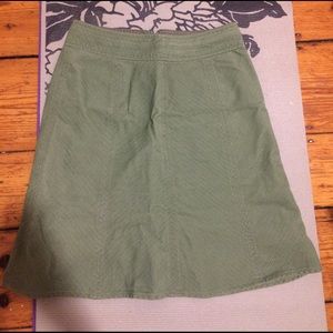 Green Corduroy Skirt