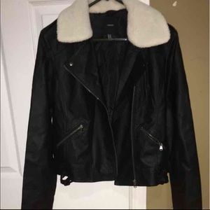 Black leather jacket