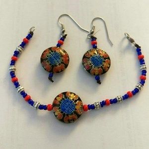 Vintage earring and bracelet set.