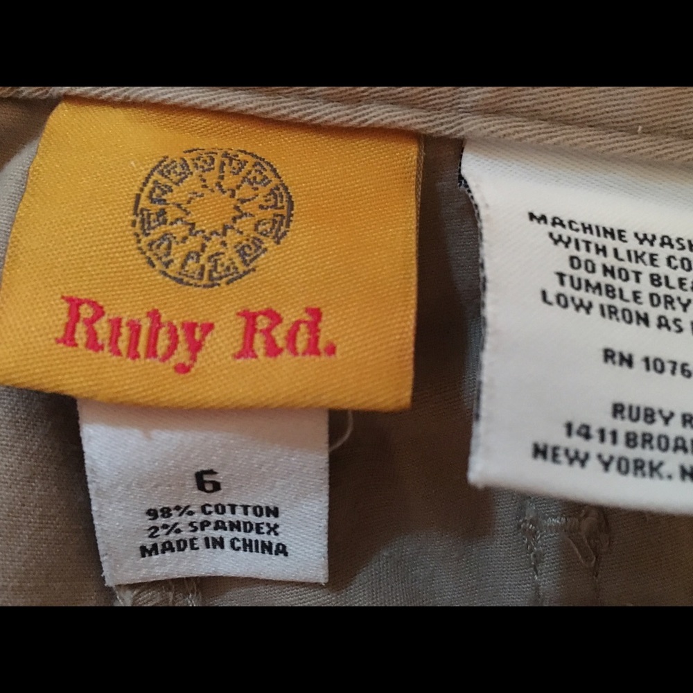 Ruby Rd tan pants - Picture 2 of 2