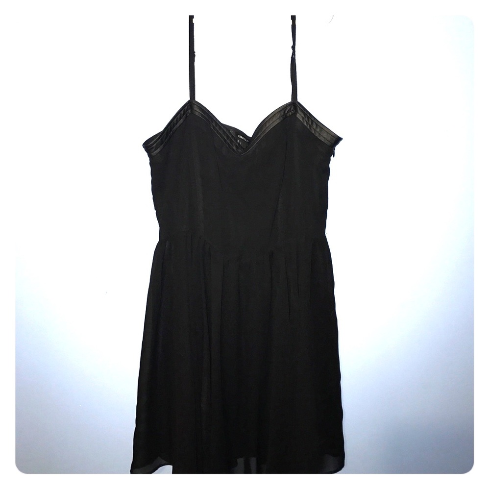 Black chiffon dress