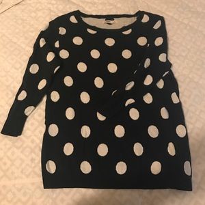 OLD NAVY 3/4 sleeve polka dot sweater