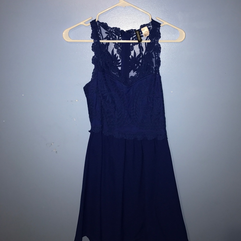 Dark blue lace dress