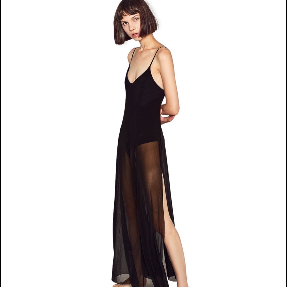 Zara Long Dress With Interior Bodysuit