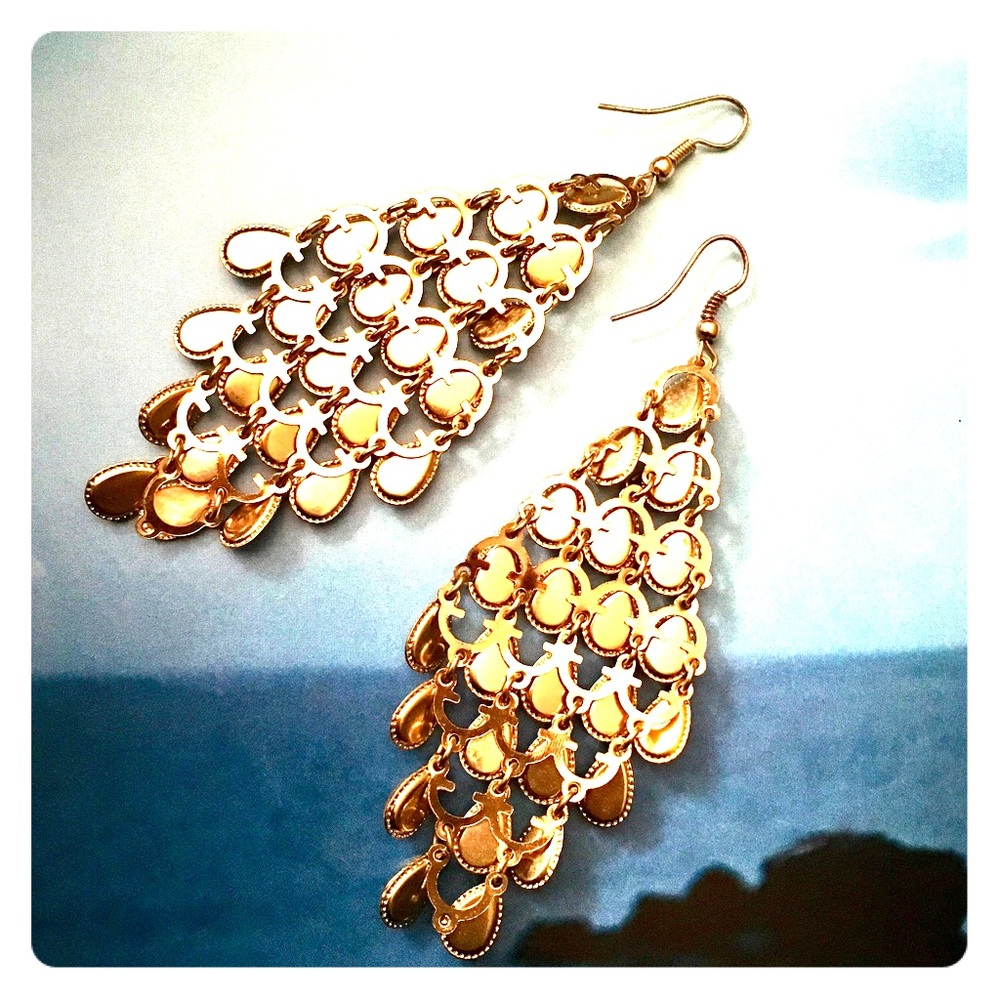 Shimmery, Blush 4" Earrings - Picture 3 of 3