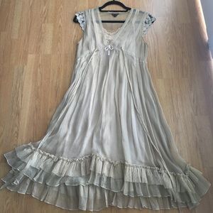 Vintage inspired silk dress