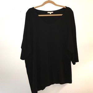 Joan Vass Oversize Black Shirt