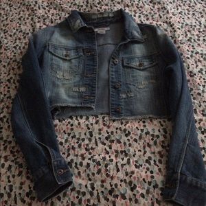 Crop jean jacket