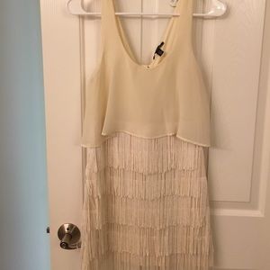American Eagle cream cocktail flapper dress: s 2
