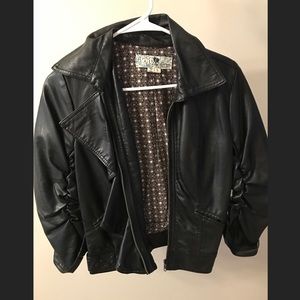 Jolt black leather jacket