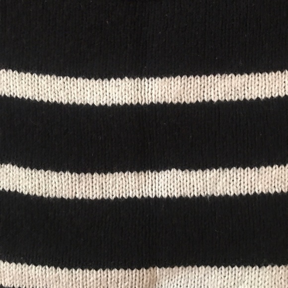 Cozy Black White Striped Loft Sweater M - Picture 4 of 8