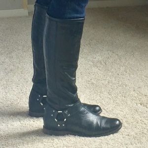 Black Frye Leather Boots Size 8