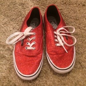 Red Sparkle Vans