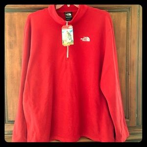 The North Face 1/4 Zip Fleece Rage Red XXXL 3XL.