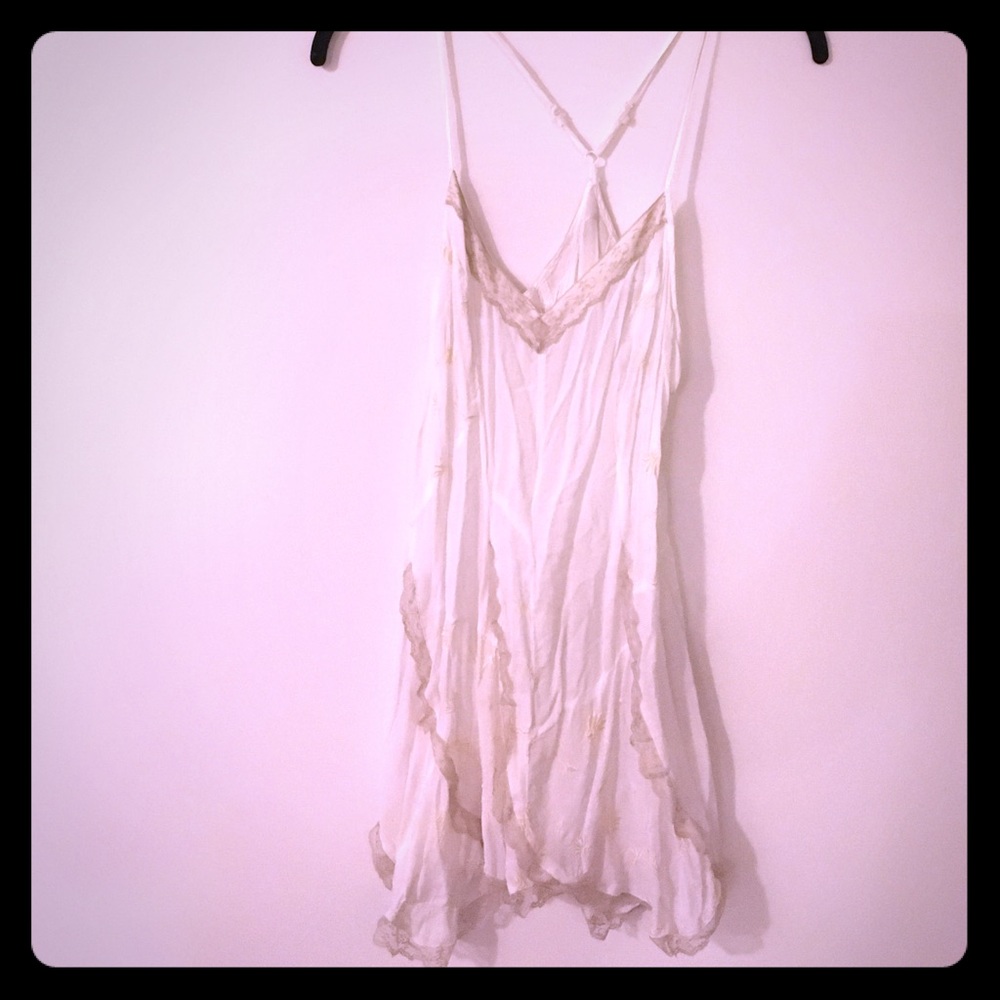 Free People White Slip with Lace