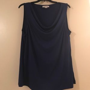 Liz Claiborne Navy silk tank