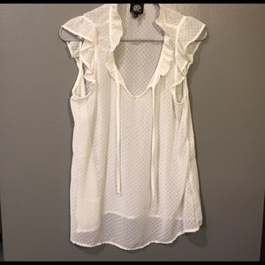 Cream Sleeveless Blouse