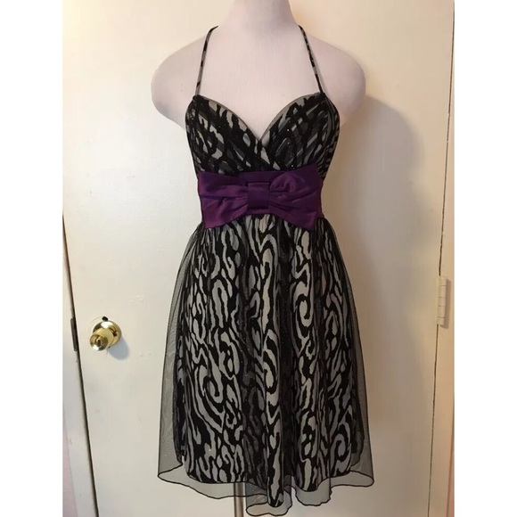 Dresses & Skirts - Sparkly Zebra Print Tulle Formal Dress Large