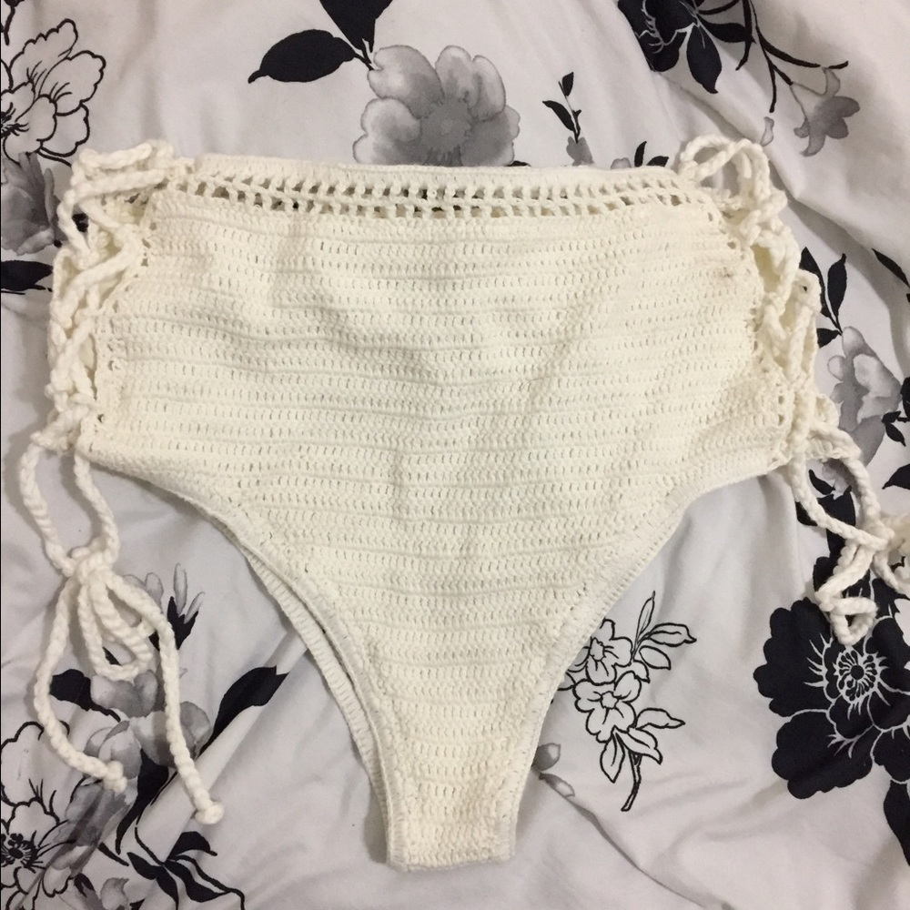 High Rise Knit Bikini Bottom