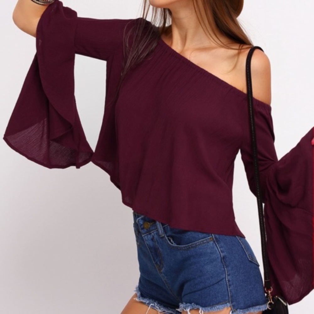 Bell Sleeve Off Shoulder Blouse - Picture 2 of 8