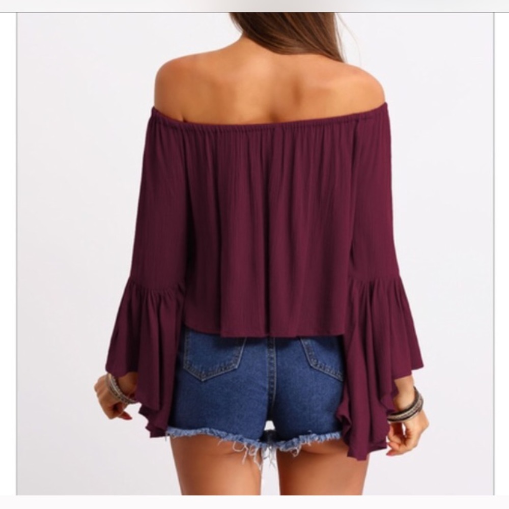 Bell Sleeve Off Shoulder Blouse - Picture 3 of 8