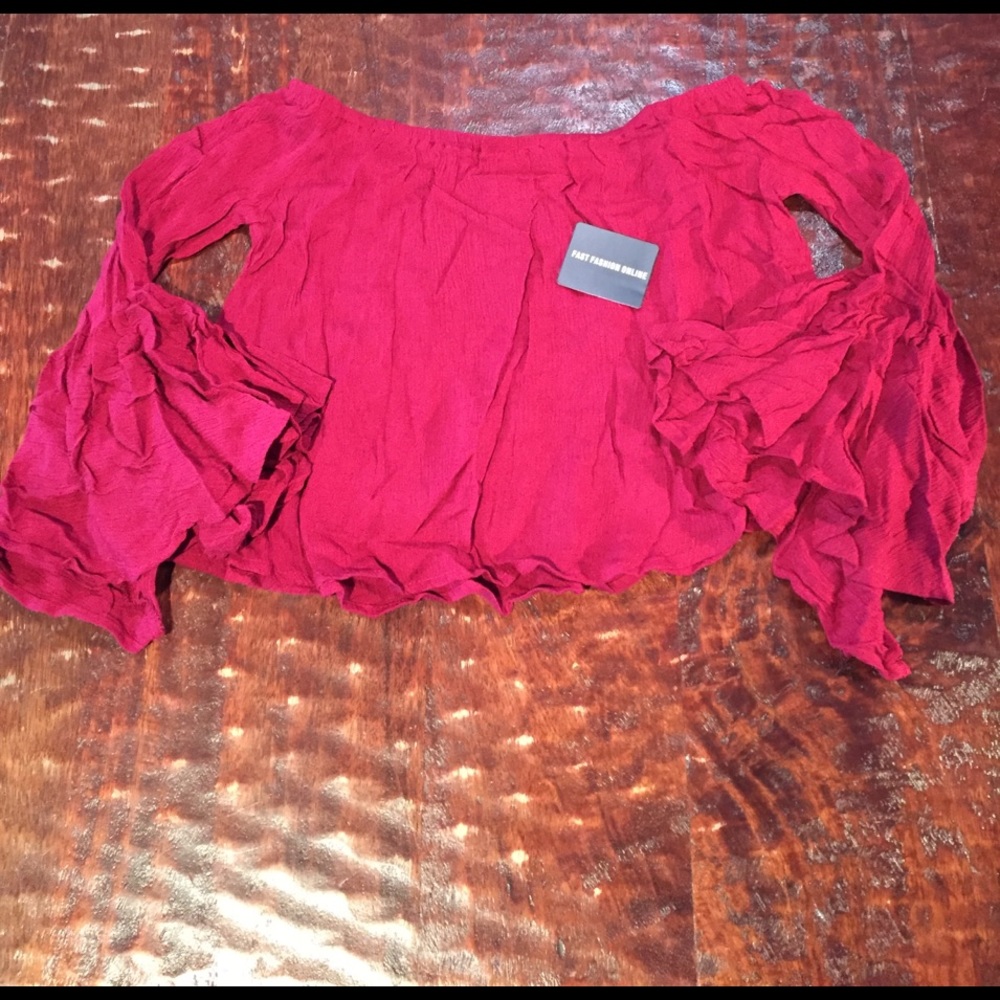 Bell Sleeve Off Shoulder Blouse - Picture 5 of 8