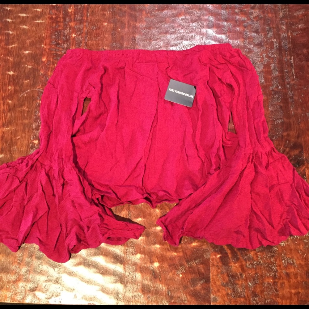 Bell Sleeve Off Shoulder Blouse - Picture 6 of 8