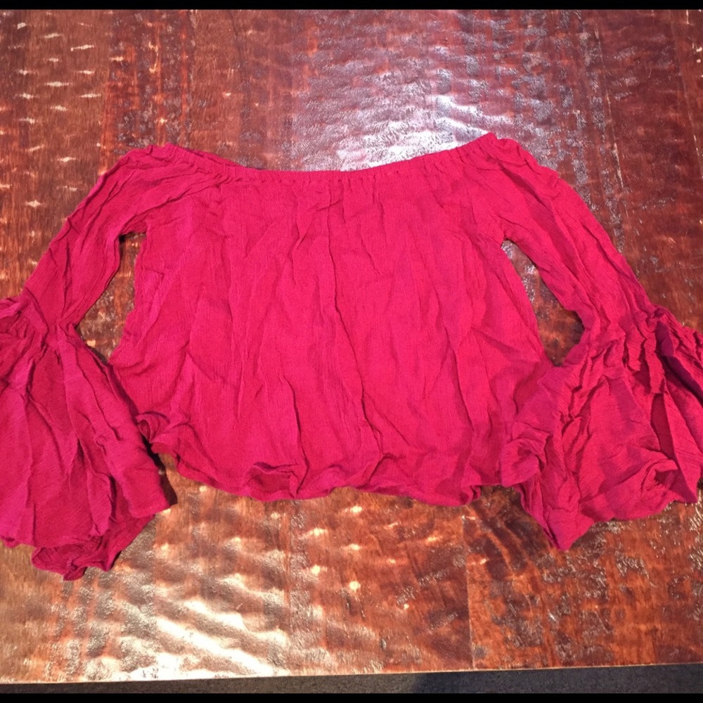 Bell Sleeve Off Shoulder Blouse - Picture 7 of 8