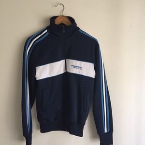Vintage Adidas Navy Blue Zip-Up Jacket