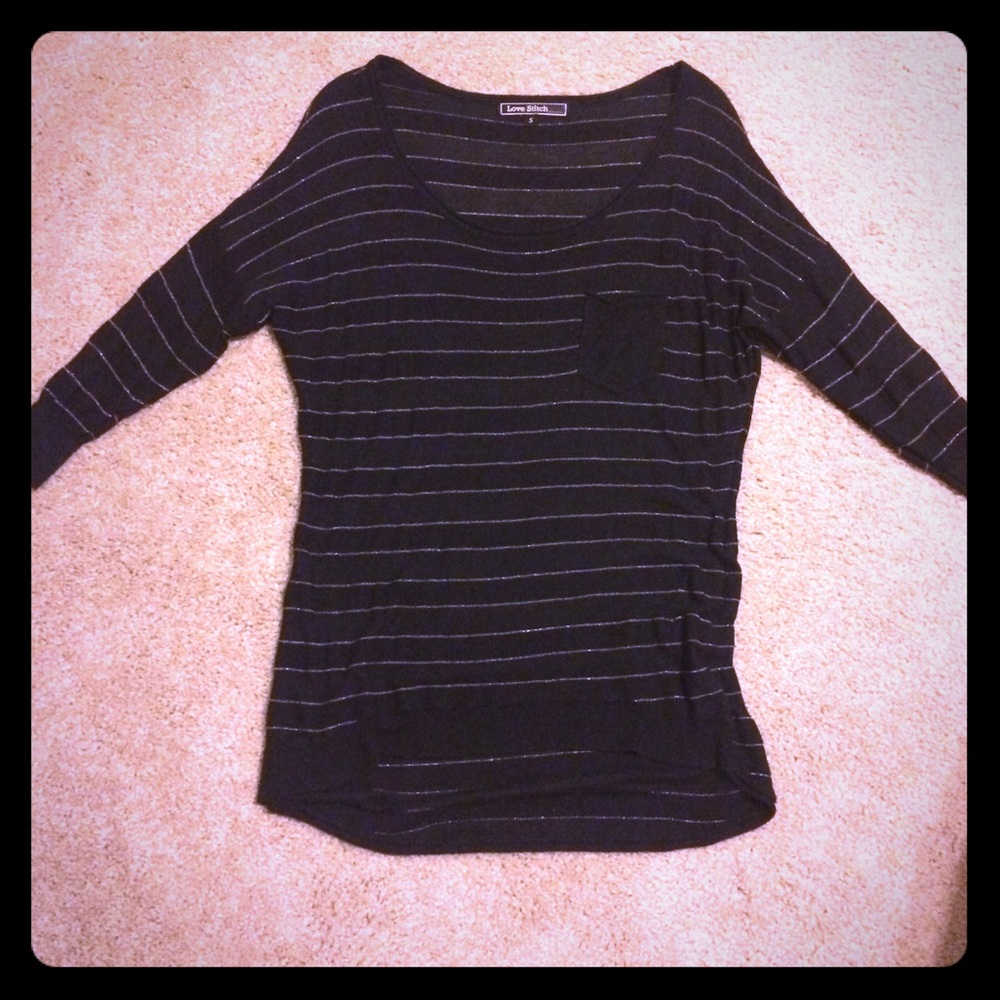 Black and gold slouchy sweater