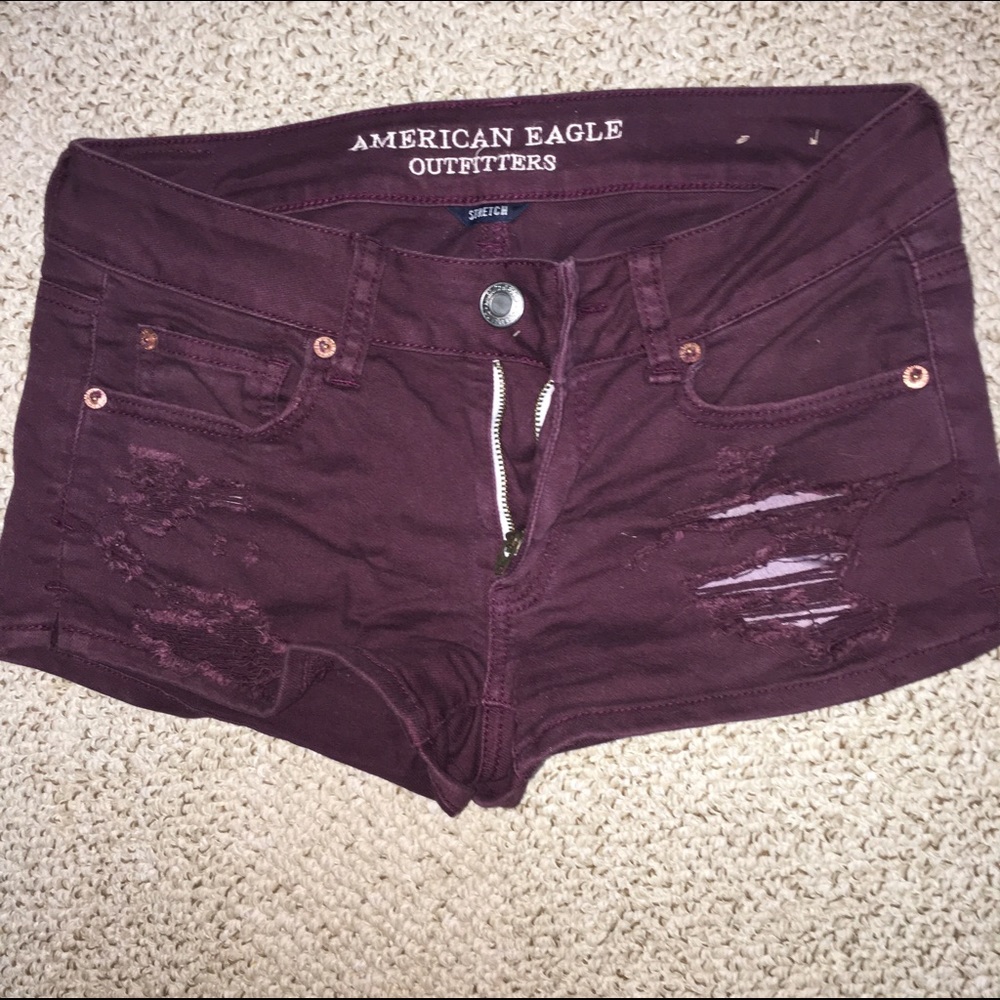 Maroon American Eagle Shorts