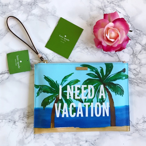 Kate Spade I Need A Vacation Bella Wristlet NWT - Picture 2 of 6