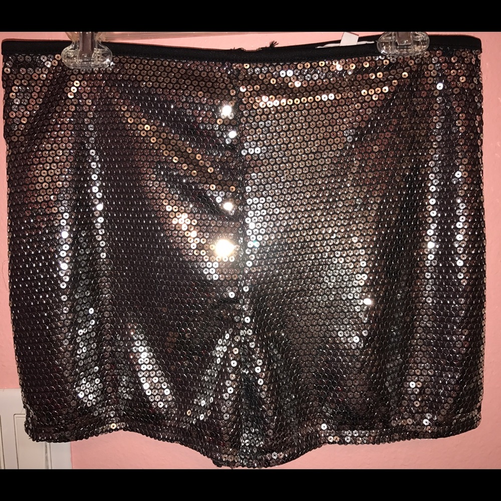 Silver Sparkle Shorts