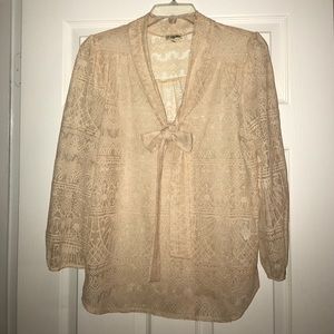 Cream lace blouse