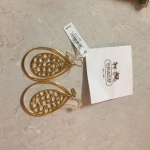 Coach Gold Dangle Earrings