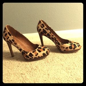 BCBGeneration Leopard Pumps