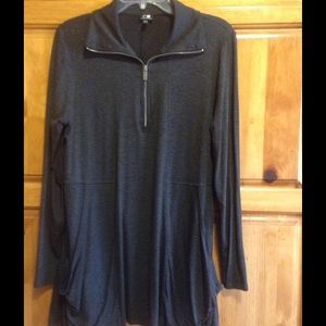 Grey Cable & Gauge Tunic top