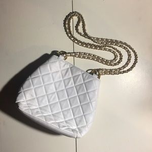 White Quilted Giani Bernini Handbag