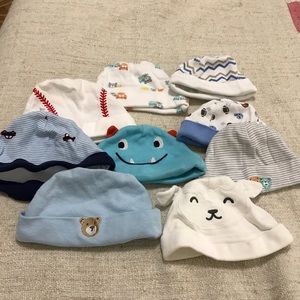 Baby boy hats 0-6 months 💙
