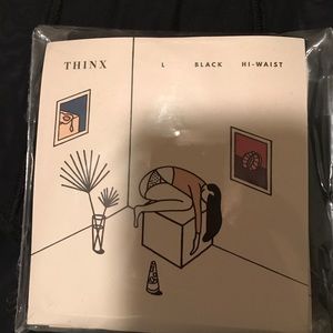 Thinx Black high waist size Large briefs
