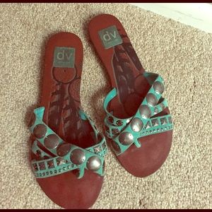 Teal DV dolce vita studded sandals