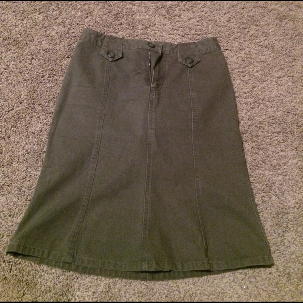 Olive green skirt