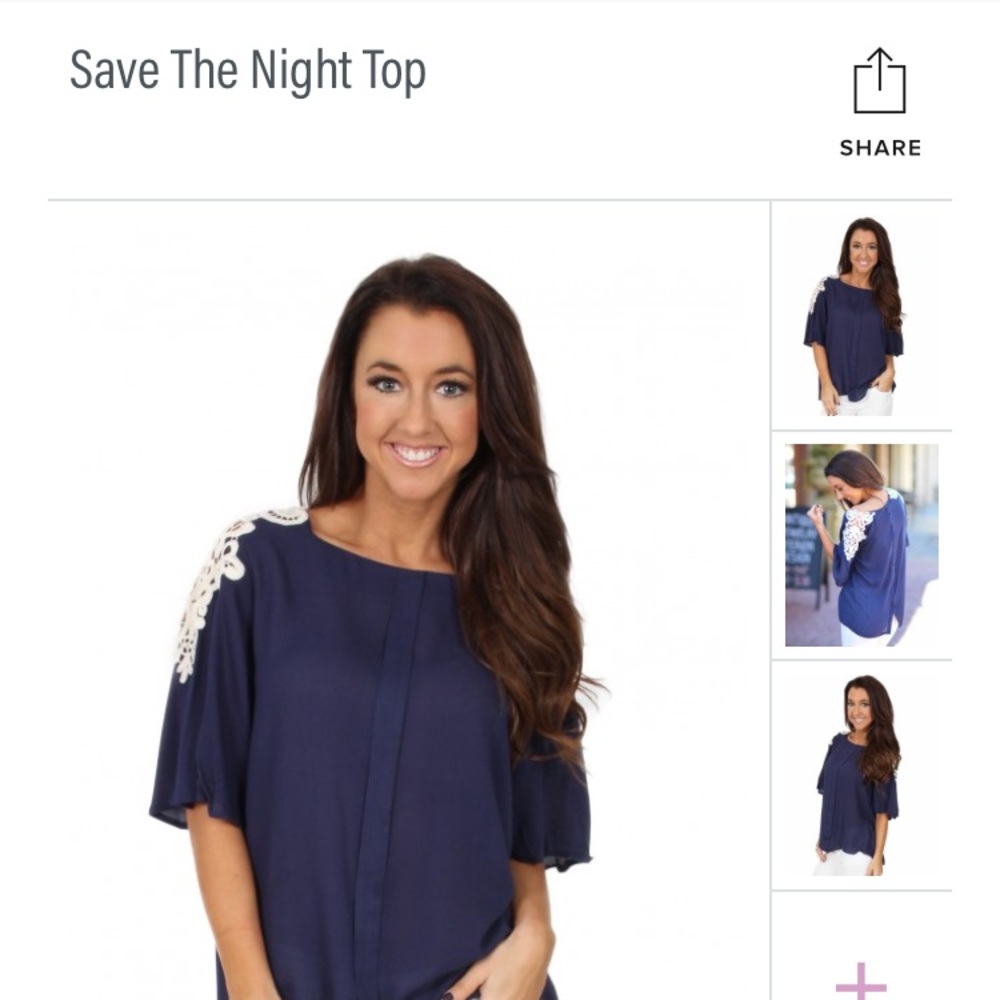 Navy/Cream Summer Top