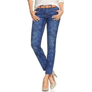 GAP floral skinny jeans