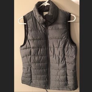 Grey poof vest