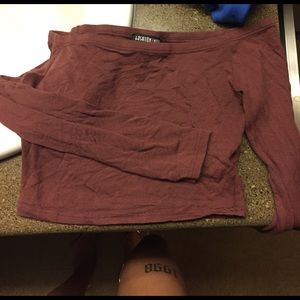 Off the shoulder shirt . worn once .