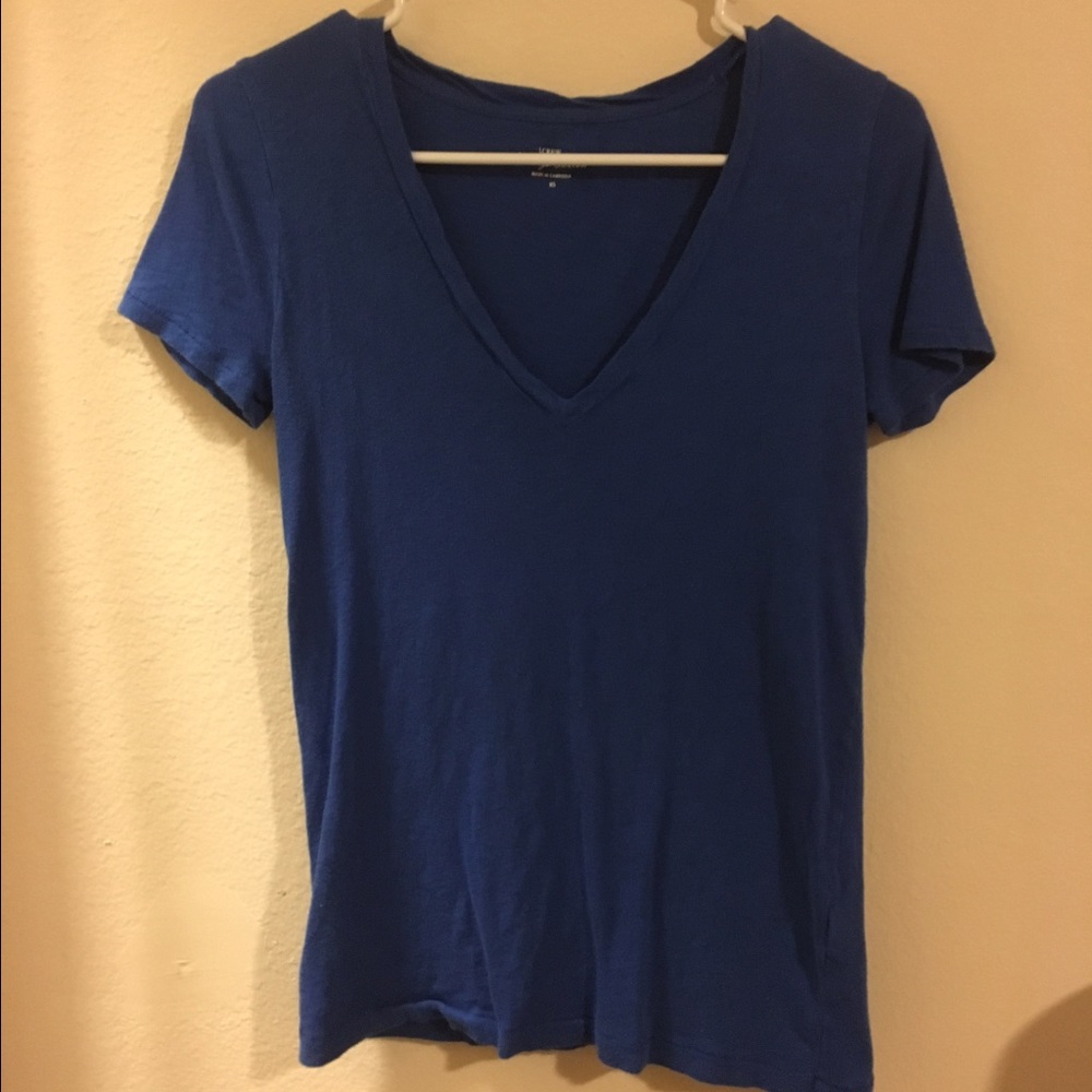 J Crew navy V neck super soft